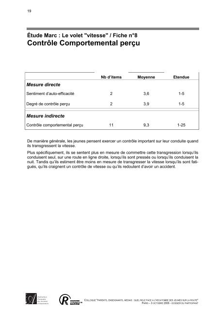 Ãtude MARC (MobilitÃ©, Attitudes, Risques et Comportements)