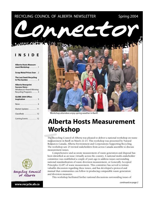 Alberta Hosts Measurement Workshop - Recycling Council of Alberta