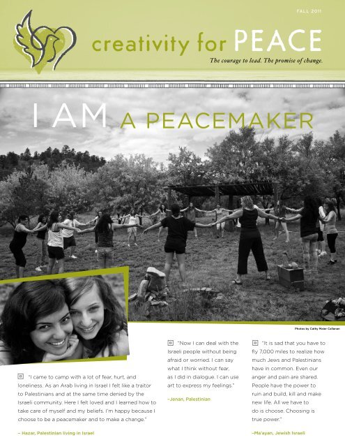 Fall 2011 (.pdf) - Creativity for Peace