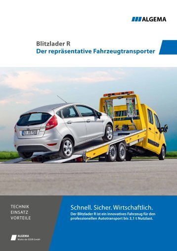 Blitzlader R Der reprÃ¤sentative Fahrzeugtransporter ... - ALGEMA