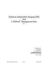 Hardware Independent Imaging (HII) And LANDesk ... - Community