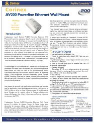 AV200 Powerline Ethernet Wall Mount - Corinex