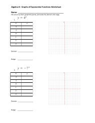 Algebra B: Graphs of Exponential Functions Worksheet ... - Bssd.net