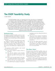 The ESOP Feasibility Study - Willamette Management Associates
