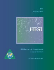 HESI Annual Report 2005 - ILSI Health and Environmental Sciences ...