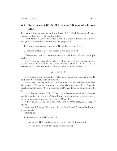 16. Systems of Linear Equations 1 Matrices and Systems of Linear ...