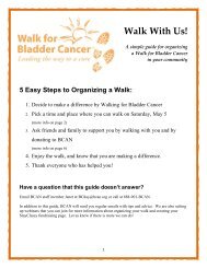 Walk for Bladder Cancer Guide (pdf) - Bladder Cancer Advocacy ...