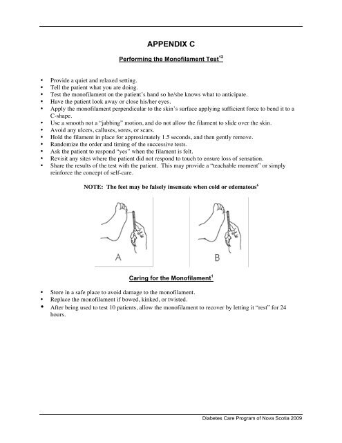 Diabetes Care Program of Nova Scotia Foot Risk Assessment Form ...