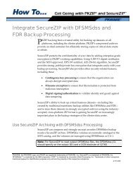 How to Integrate SecureZIP with zSeries Backup Processing - PKWare