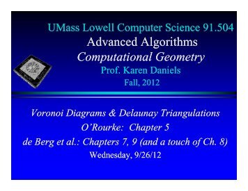 Voronoi Diagrams and Delaunay Triangulations in PDF - Computer ...