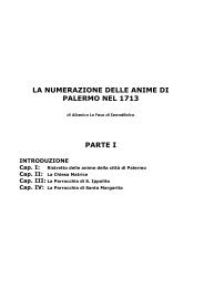 la numerazione delle anime di palermo nel 1713 - Socistara.it