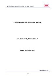 JRC Launcher V2 Operation Manual 21 Sep. 2010, Revision 1.7
