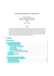 Topological Quantum Computation - Johannes Gutenberg ...