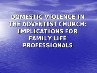 domestic violence in the adventist church - Southern Adventist ...