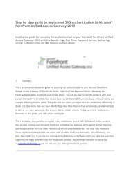 One Time Password/Microsoft Forefront UAG 2010 step by step guide