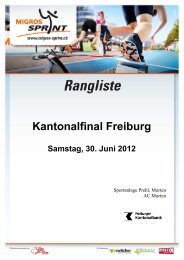 Kantonalfinal Freiburg Samstag, 30. Juni 2012 - AC Murten