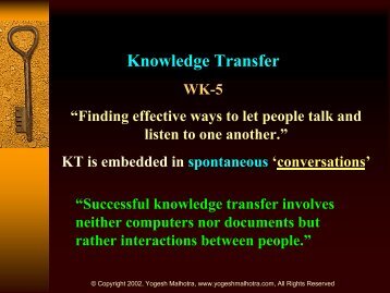 Knowledge Transfer: Strategy & Implementation