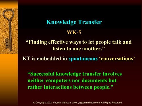 Knowledge Transfer: Strategy & Implementation