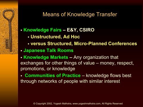 Knowledge Transfer: Strategy & Implementation