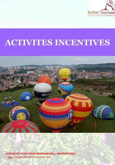 activites incentives - Belfort Tourisme