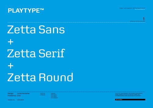 Zetta Sans + Zetta Serif + Zetta Round - Playtype
