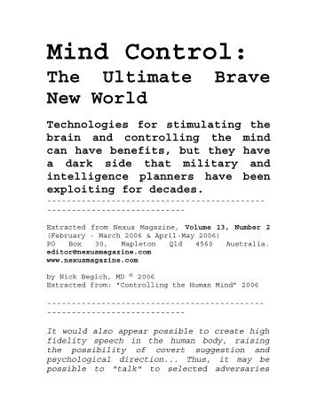 Mind Control: - ARPAST.org