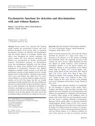 Psychometric functions for detection and discrimination with and ...