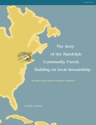 The story of the Randolph Community Forest - Communities ...