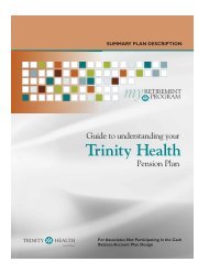 Trinity Health Retirement Program