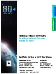 TIMELINE FOR EARTH HOUR 2013 Including Events and ...