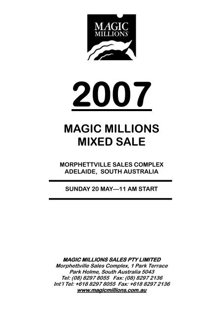 MAGIC MILLIONS MIXED SALE