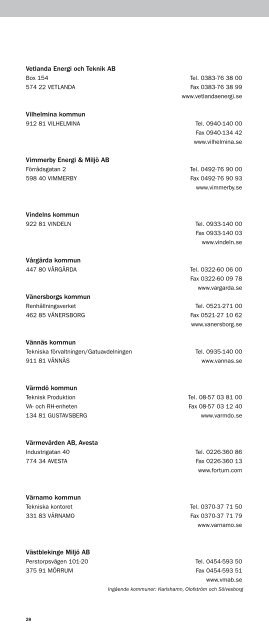 Matrikel 2012 Uppdaterad 2012-06-15 - Avfall Sverige