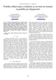 PodrÅ¡ka odluÄivanju u medicini sa osvrtom na sisteme za ... - Infoteh