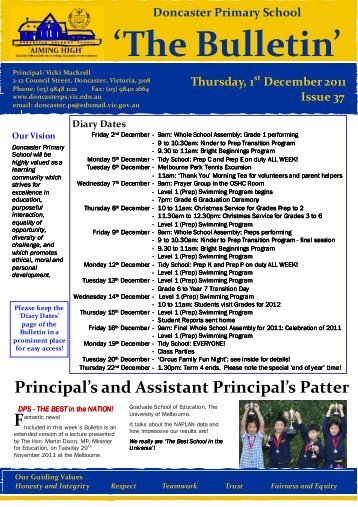 2011 Newsletter 37 - Doncaster Primary School