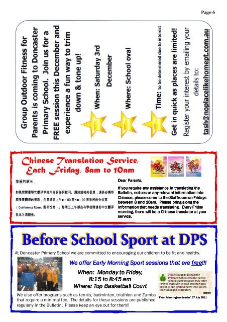 2011 Newsletter 37 - Doncaster Primary School