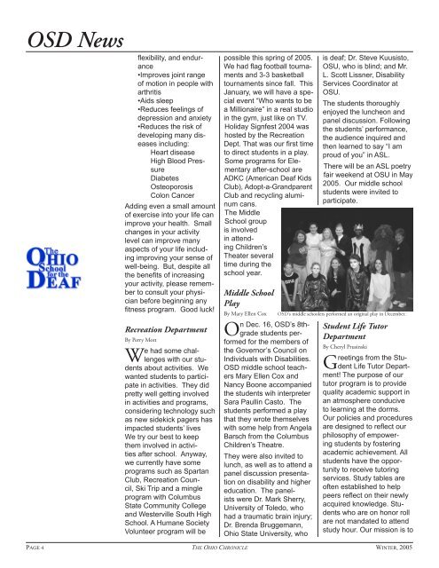 The Ohio Chronicle - Ohio School for the Deaf