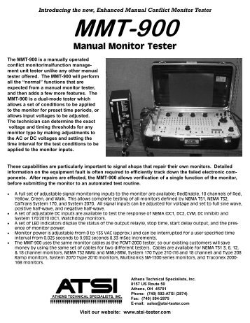 ATSI MMT-900 Manual Monitor Tester - Temple, Inc.