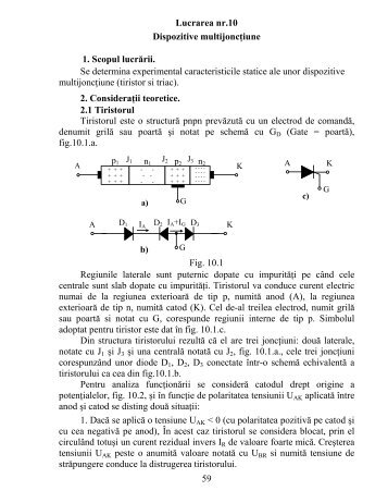 59 Lucrarea nr.10 Dispozitive multijoncÅ£iune 1. Scopul lucrÄrii. Se ...