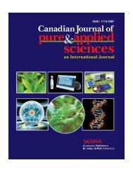 ph - Canadian Journal of Pure and Applied Sciences