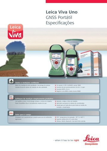 Leica Viva Uno GNSS PortÃ¡til EspecificaÃ§Ãµes - Manfra