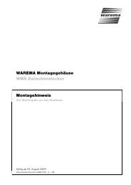 WAREMA MontagegehÃƒÂ¤use WMS Zwischenstecker Montagehinweis