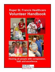 Volunteer Handbook - Roper St. Francis Healthcare