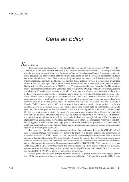 Carta ao editor.pmd - Amrigs