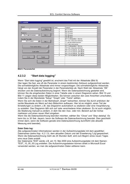 ECL Comfort Service-Software Version 2.00 Handbuch