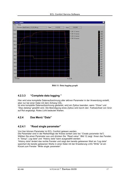 ECL Comfort Service-Software Version 2.00 Handbuch