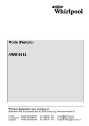 Mode d'emploi AWM 6612 - Whirlpool