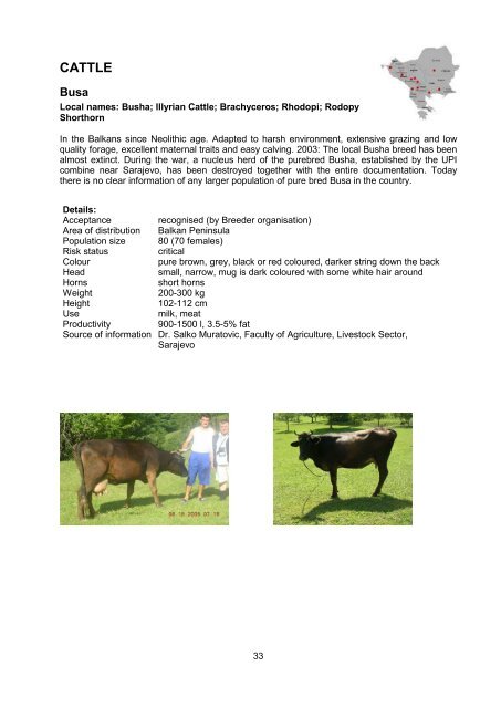 Rare Breeds and Varieties of the Balkan - Safeguard for Agricultural ...