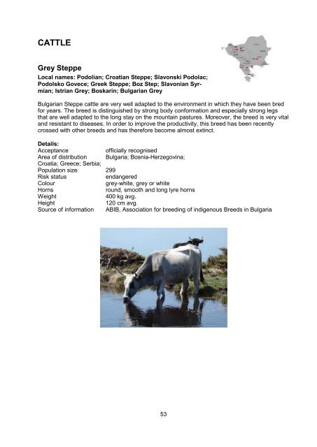Rare Breeds and Varieties of the Balkan - Safeguard for Agricultural ...