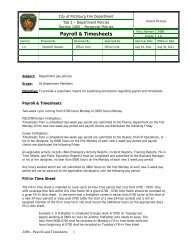 Payroll & Timesheets - City of Fitchburg