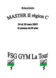 24 et 25 mars 2007 Gymnase de Burier - FSG Aigle-Alliance